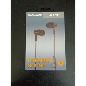 Premium sound earbuds alloy Magnavox microphone